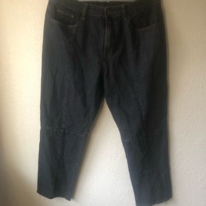 Boohoo black high-rise mom jean